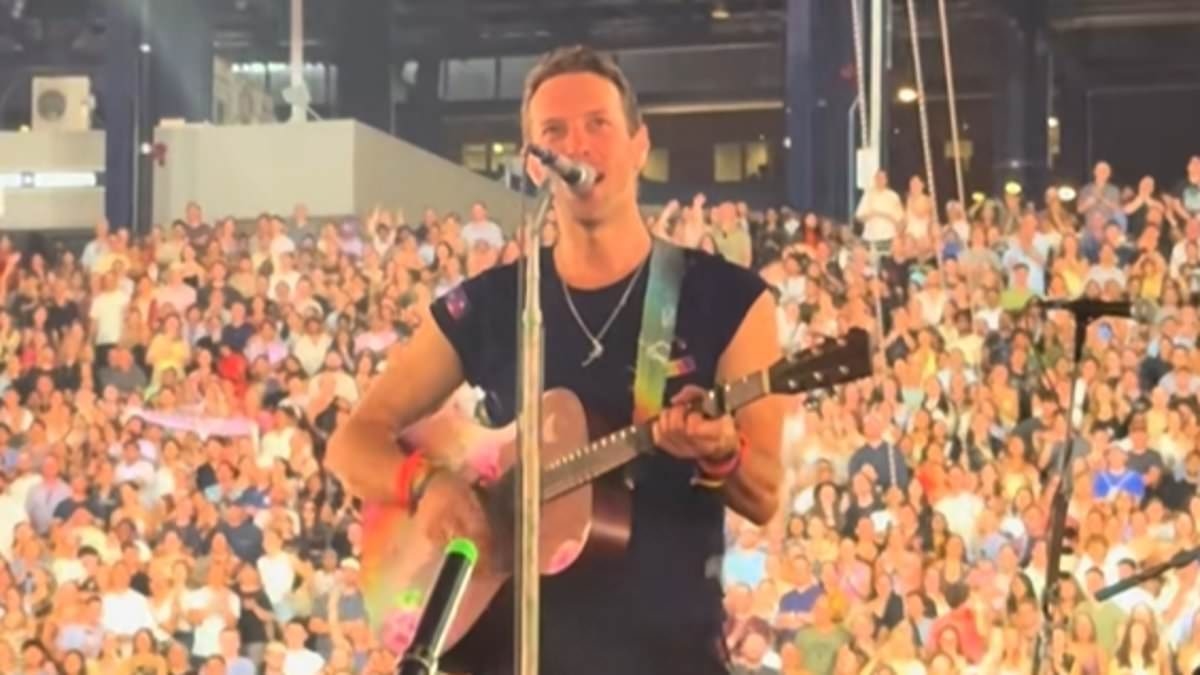 New images show brazen behavior of Coldplay concert couple before Chris Martin caught them in the act
