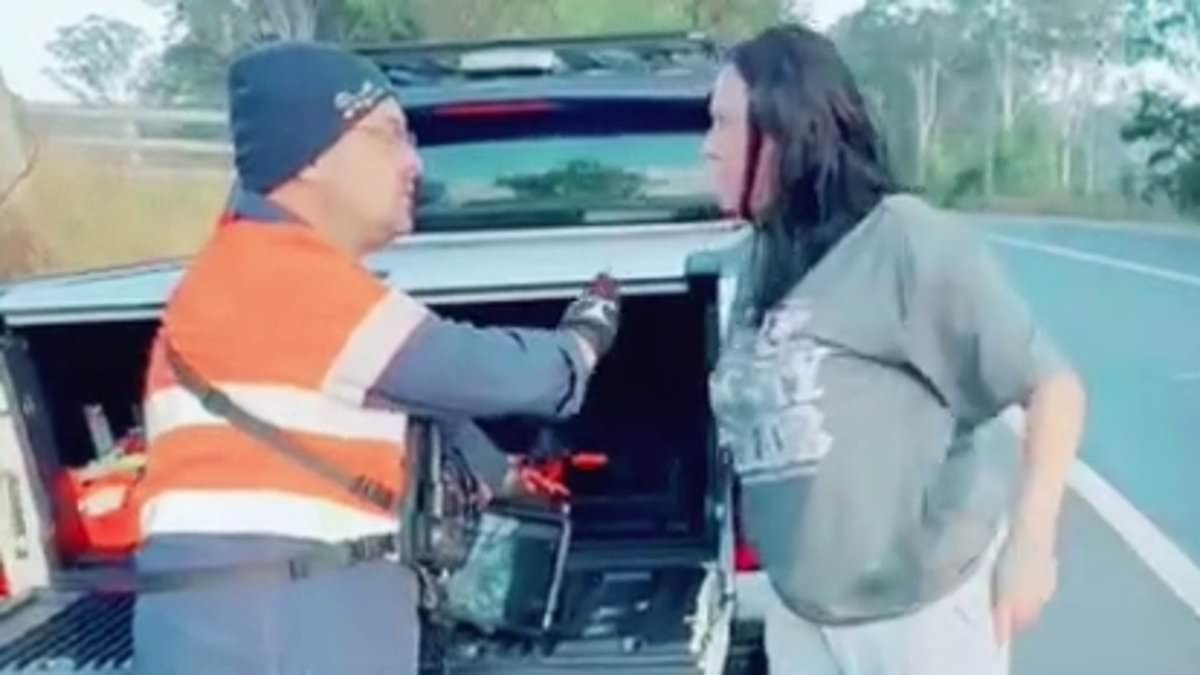 Tense moment Aussie woman unleashes the ‘world's angriest tirade' on a terrified tradie after making a shocking discovery in her backyard