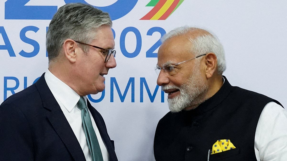 Keir Starmer set to sign off £5bn trade deal with Indian PM Modi TODAY halving whisky tariffs - as ministers claim it will have NO impact on immigration and deny UK workers will be undercut
