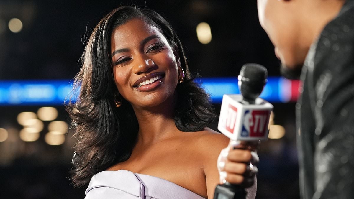 Glamorous NBA reporter Taylor Rooks marries mystery man in front of star-studded guests including Saquon Barkley and rapper Jack Harlow
