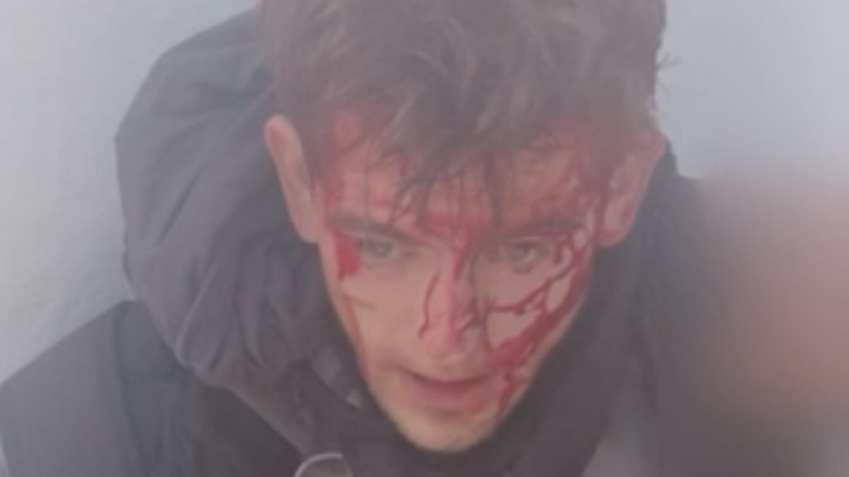 Moment e-bike rider who left woman fighting for her life after ploughing into her head-on is chased down by furious bystanders