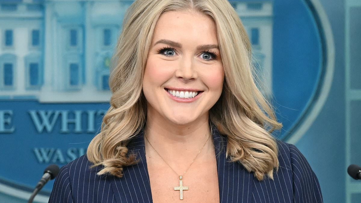 Karoline Leavitt sparks speculation that she has DITCHED her religious necklace after brutal Jon Stewart joke