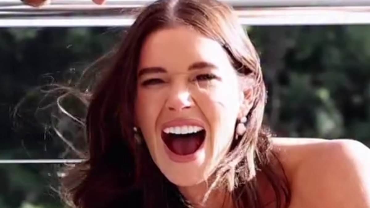 Brittany Hockley shocks her guests as she suffers epic wardrobe malfunction at second wedding on Sydney Harbour