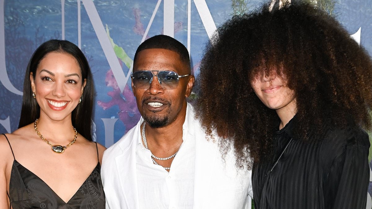 Jamie Foxx, 57, cuts a dapper figure in a white suit as he attends The Summer Gala in St Tropez alongside his daughters Corinne and Anelise