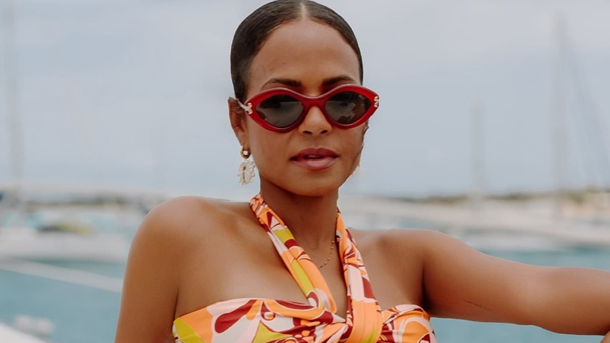 Christina Milian sizzles in a wild bikini while doing shots on a yacht with her model friends