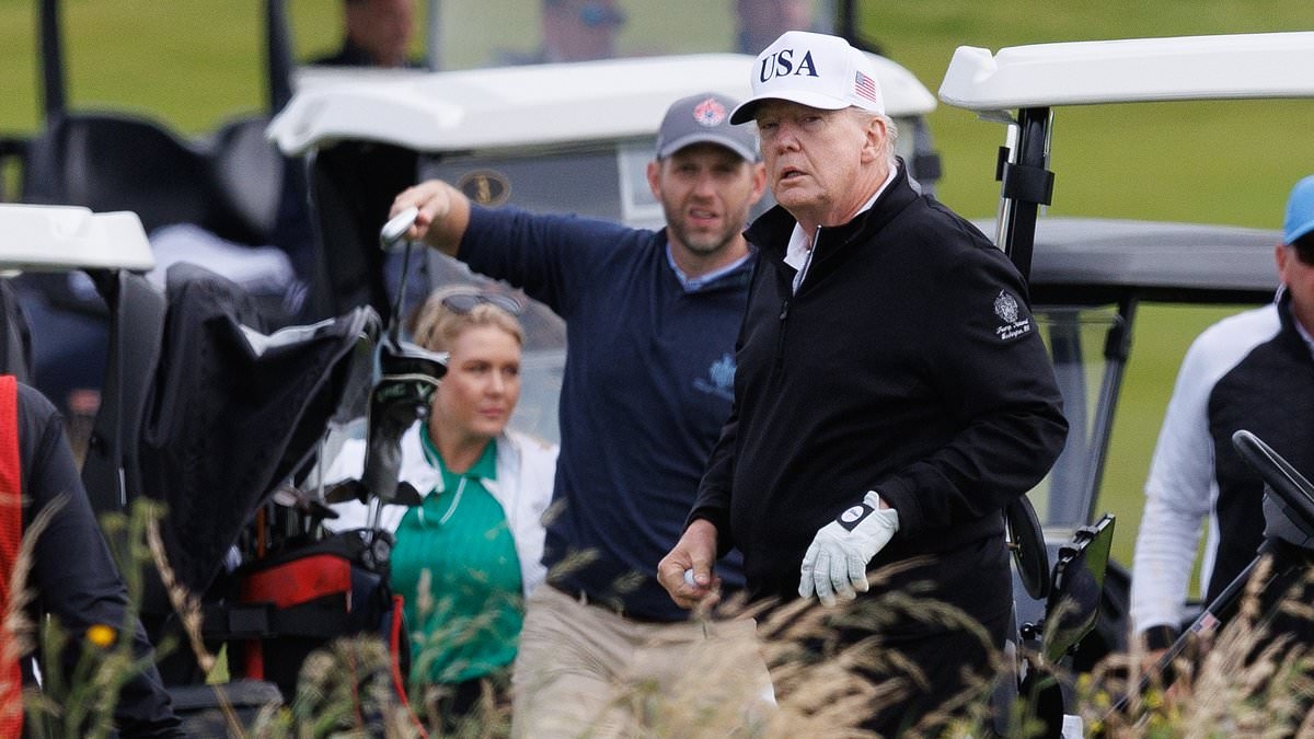 Clue that Karoline Leavitt is closer than ever to Trump as he comes out swinging on Scotland trip