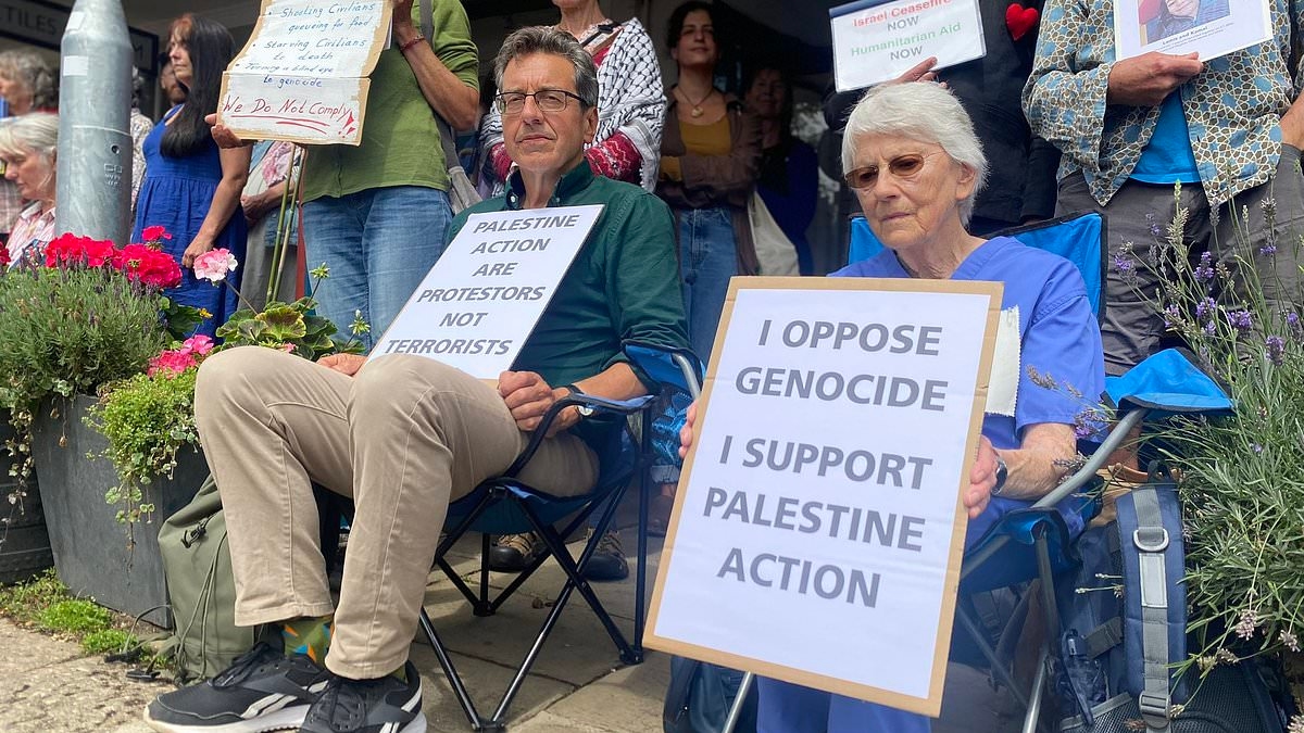 Police fail to arrest supporters of banned group Palestine Action in sign demos - despite more than 100 arrests last week