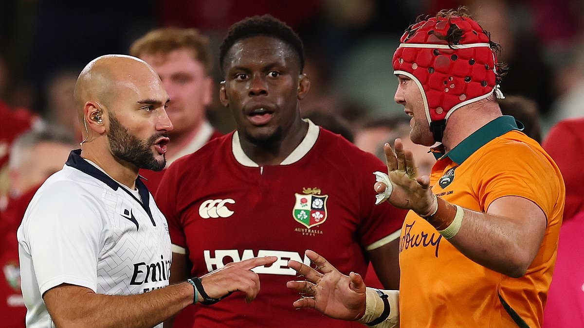 Seething Wallabies legend fumes at controversial call and lashes out at 'weak' officials - as British media accuse Australia star of 'DIVING'