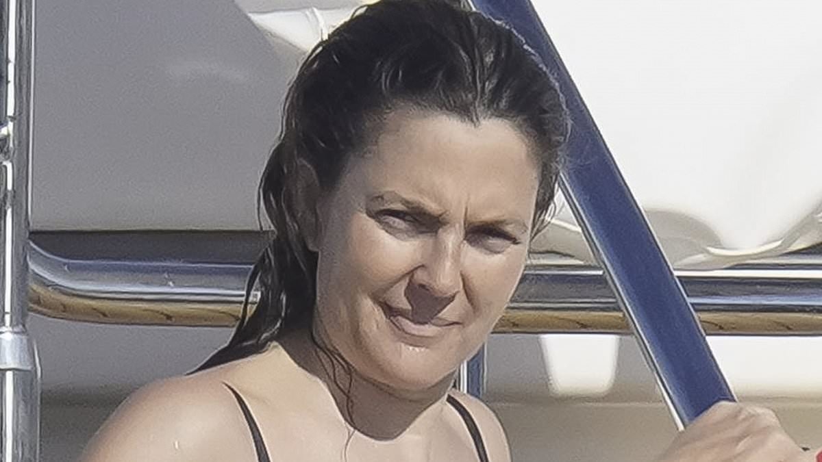 Drew Barrymore, 50, shrugs off 'summer body' pressure as she suns herself on family yacht vacation