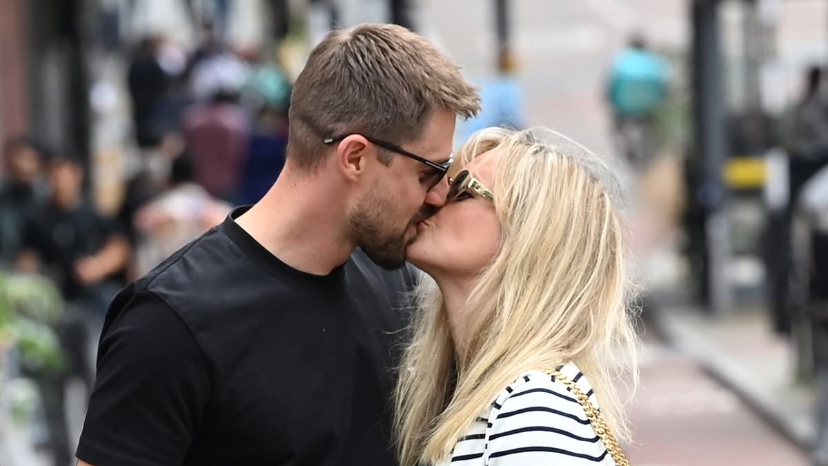 Tina O'Brien packs on the PDA with her new interior design mogul boyfriend Adam Fadlé - after debuting romance at Jack P. Shepherd's wedding