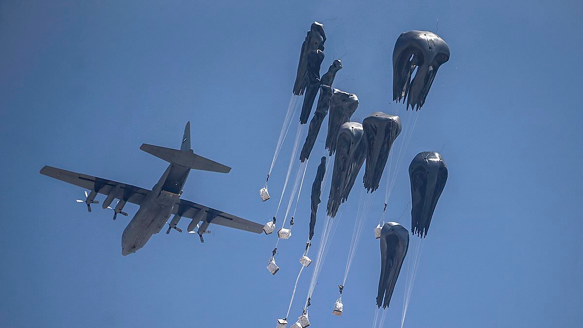 Jordanian aid air drops start delivering food and essential supplies to starving Gazans after pressure on Israel for 'tactical pause' in fighting