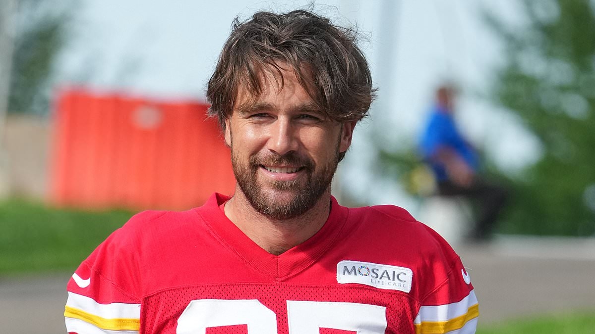 Travis Kelce unveils slick new haircut at Chiefs training camp as he ditches long locks ahead of new season