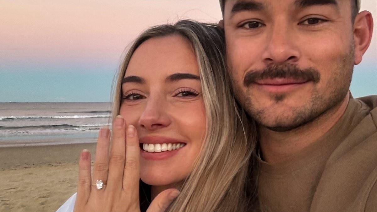Bachelor star Bec Cvilikas announces engagement to long-time boyfriend Kody Griggs after romantic sunset beach proposal