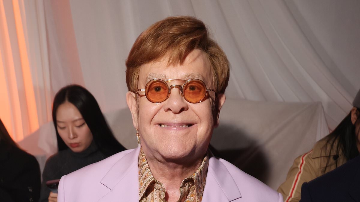 Sir Elton John, 78, celebrates 35 years of sobriety with his family as he receives handmade cards from sons Zachary and Elijah