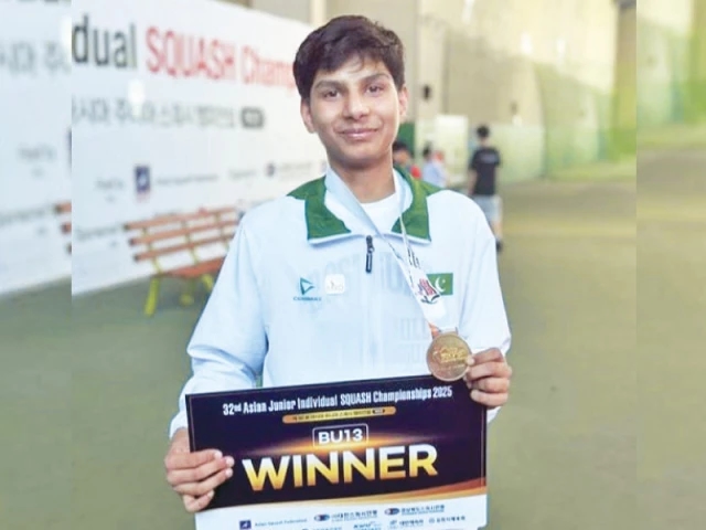 Sohail Adnan secures gold at Asian Jr Squash