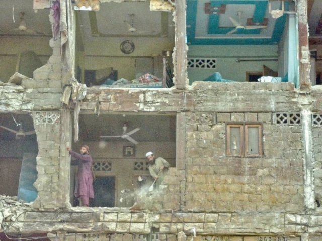 Demolition of dangerous structures begins
