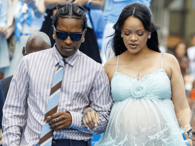 Rihanna fans believe A$AP Rocky revealed gender of third baby during ‘Smurfs' film premiere