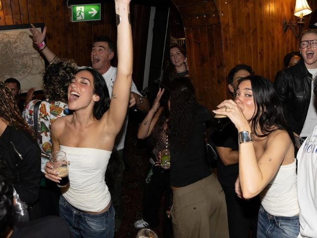 Dua Lipa celebrates five sold-out stadium shows with guinness Pint and star-studded after-party