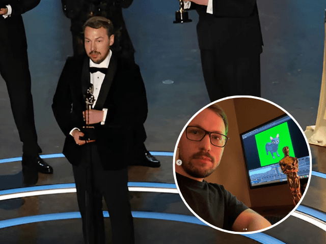 'Flow' director celebrates Oscar win by recreating viral spinning cat meme