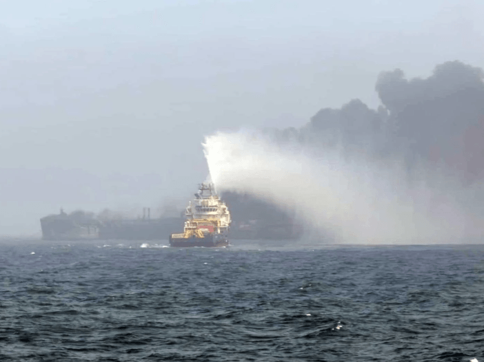 Cargo vessel collides with oil tanker off UK