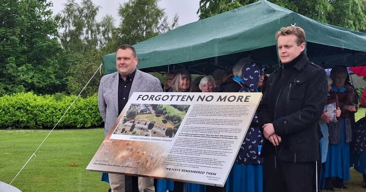 Falkirk cemetery memorial marks almost 1500 people given 'paupers' burial'