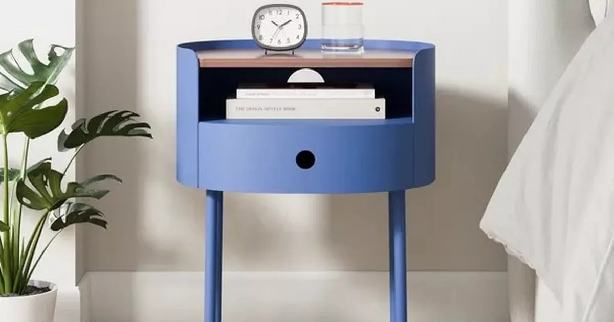 Dunelm bedside table in 'fab colours' that 'looks more expensive' now £39 in clearance sale