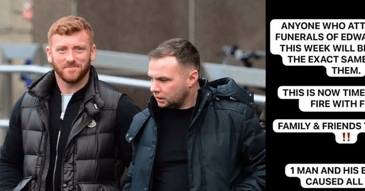 Gangland mourners issued chilling threats over Eddie Lyons and Ross Monaghan funerals