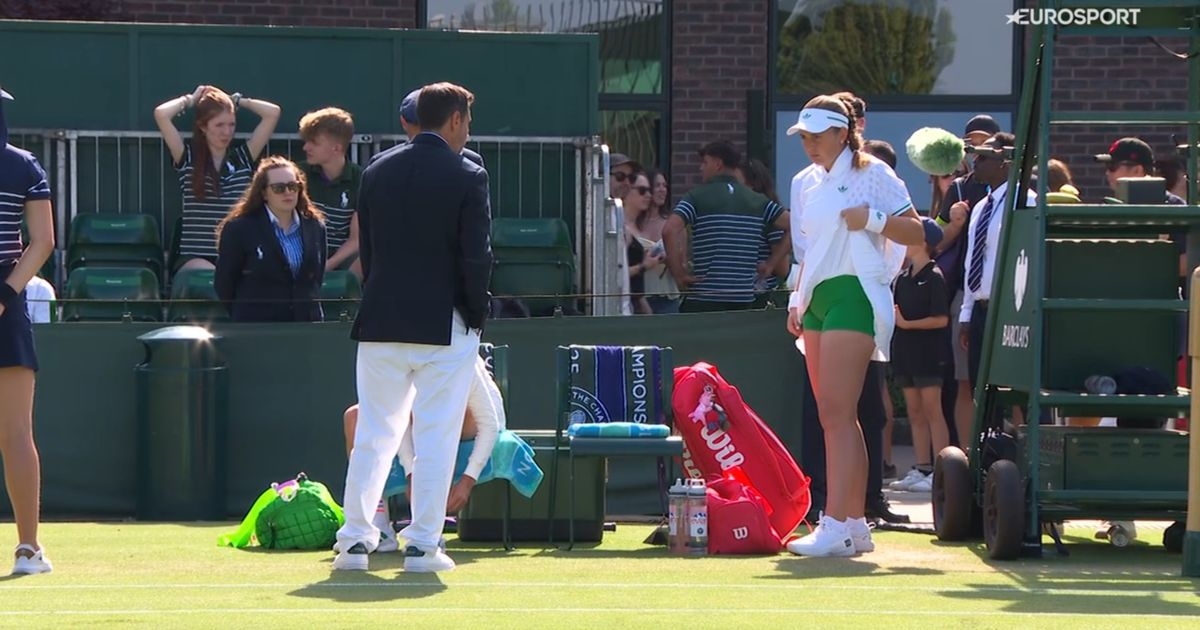 Wimbledon star Jelena Ostapenko lifts up skirt to make point in dress code row