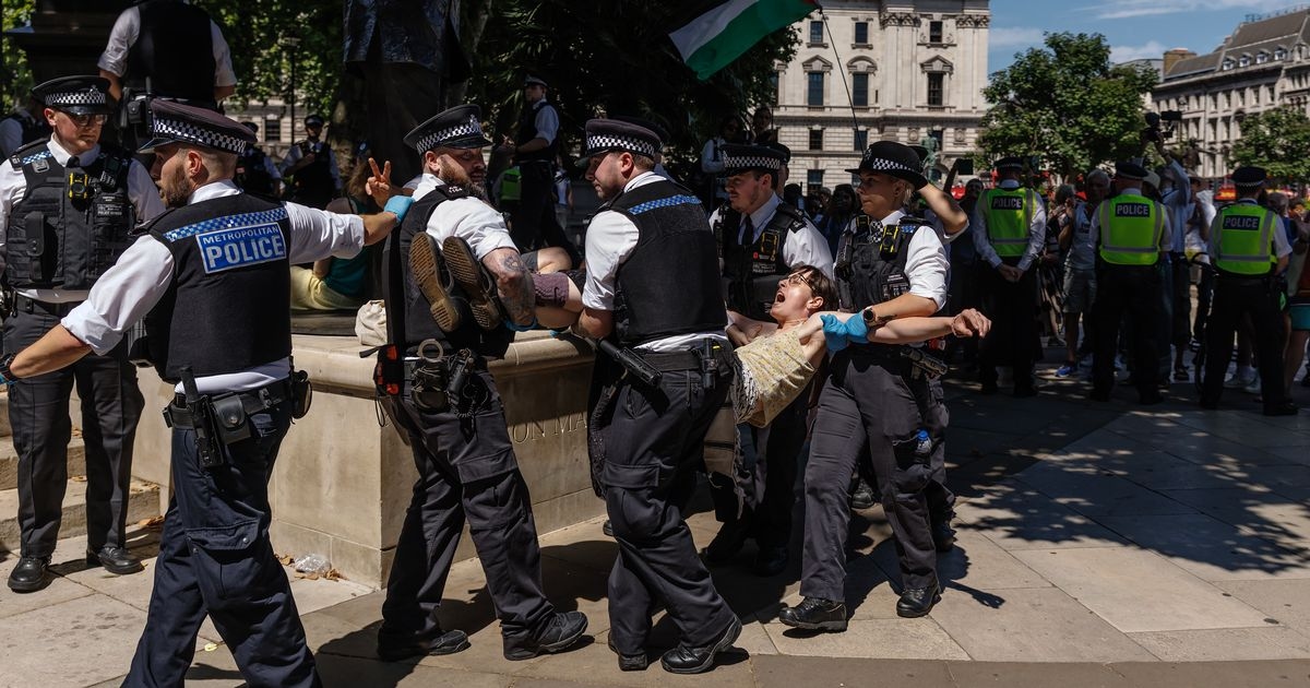 More than 70 people arrested at protests supporting banned Palestine Action