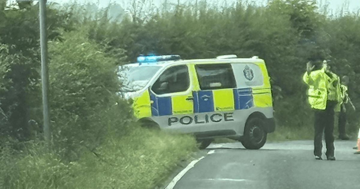 Police officers injured after marked van crashes on country road