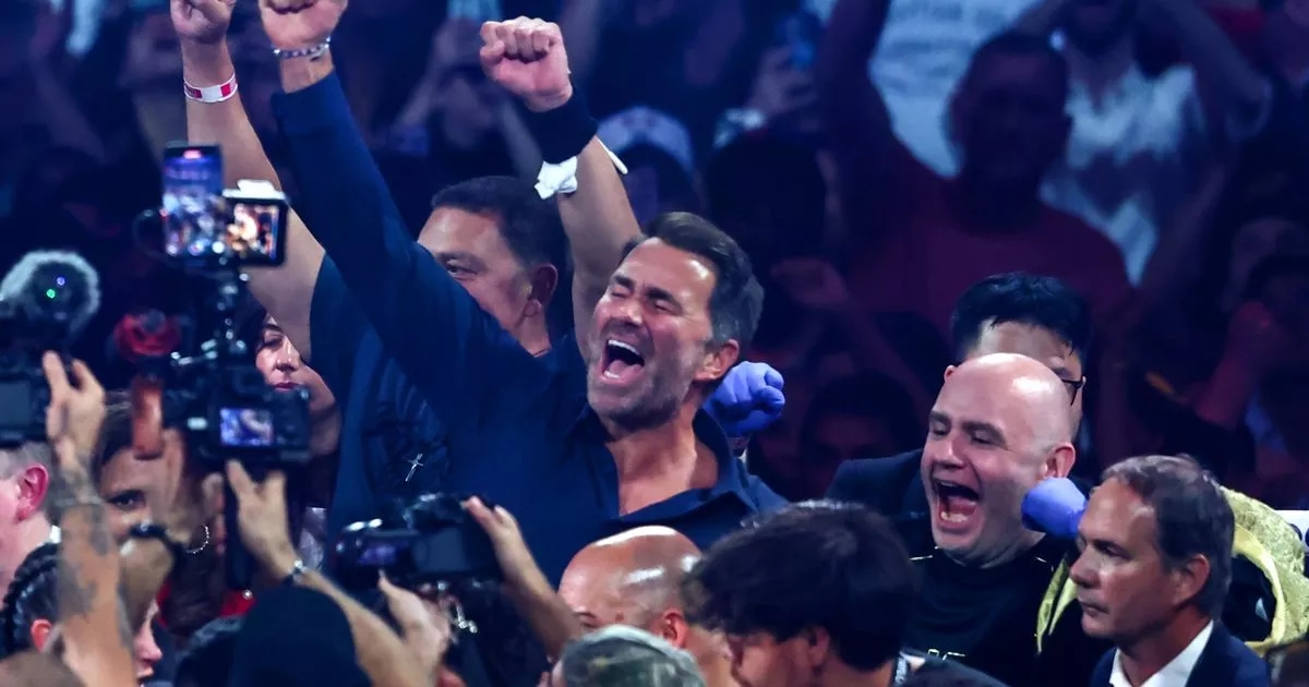 Pumped up Eddie Hearn leads sing-song as Katie Taylor has her say