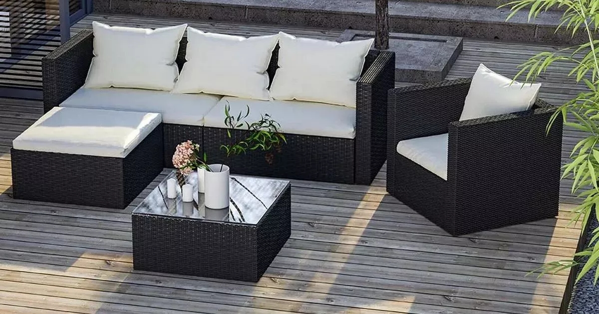 Debenhams axes £700 five piece rattan furniture set by £325 ready for outdoor hosting