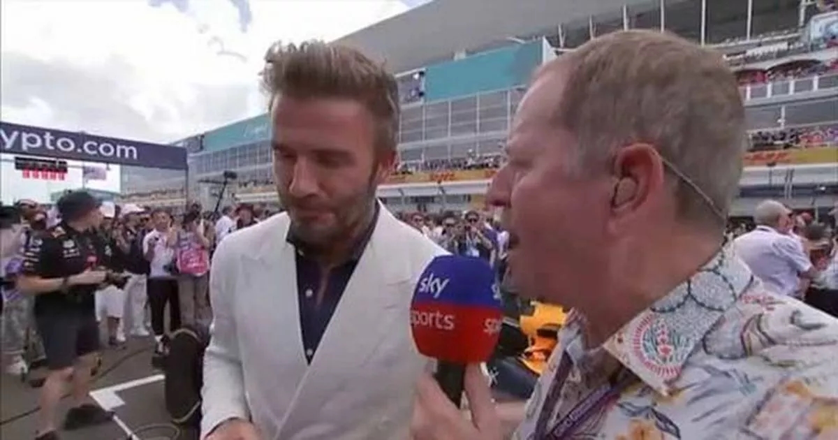 'Scary' David Beckham incident that left Martin Brundle shaken up at F1 race