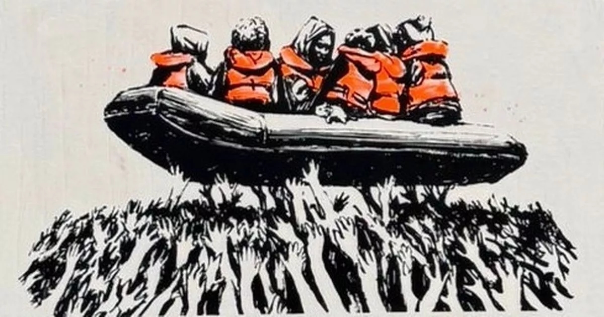 Glastonbury Festival fans ditch music to queue up for Banksy poster