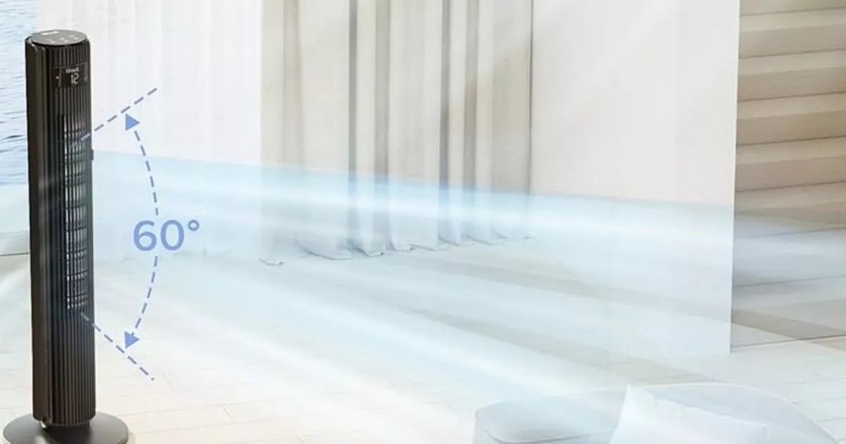 Silent tower fan with 12 speed settings has price drop in offer