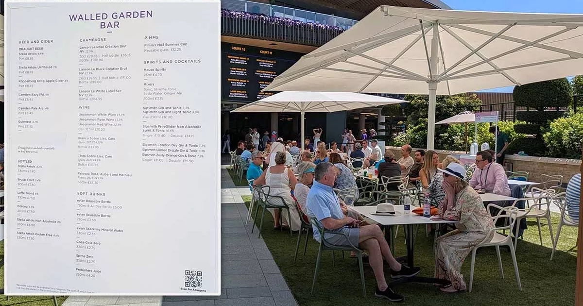 Wimbledon's staggering increased prices of Pimms, pints and strawberries & cream