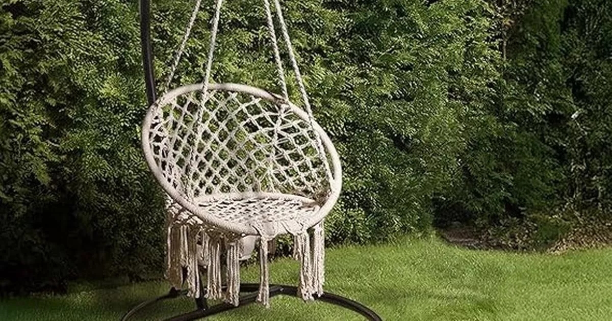 Boho-style £120 indoor and outdoor egg chair on sale for £80