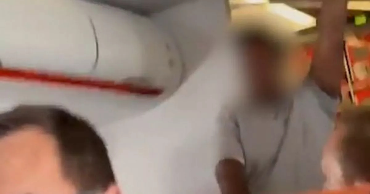 Shock moment easyJet passenger is tackled in mid-air after 'Allahu Akbar' shouts