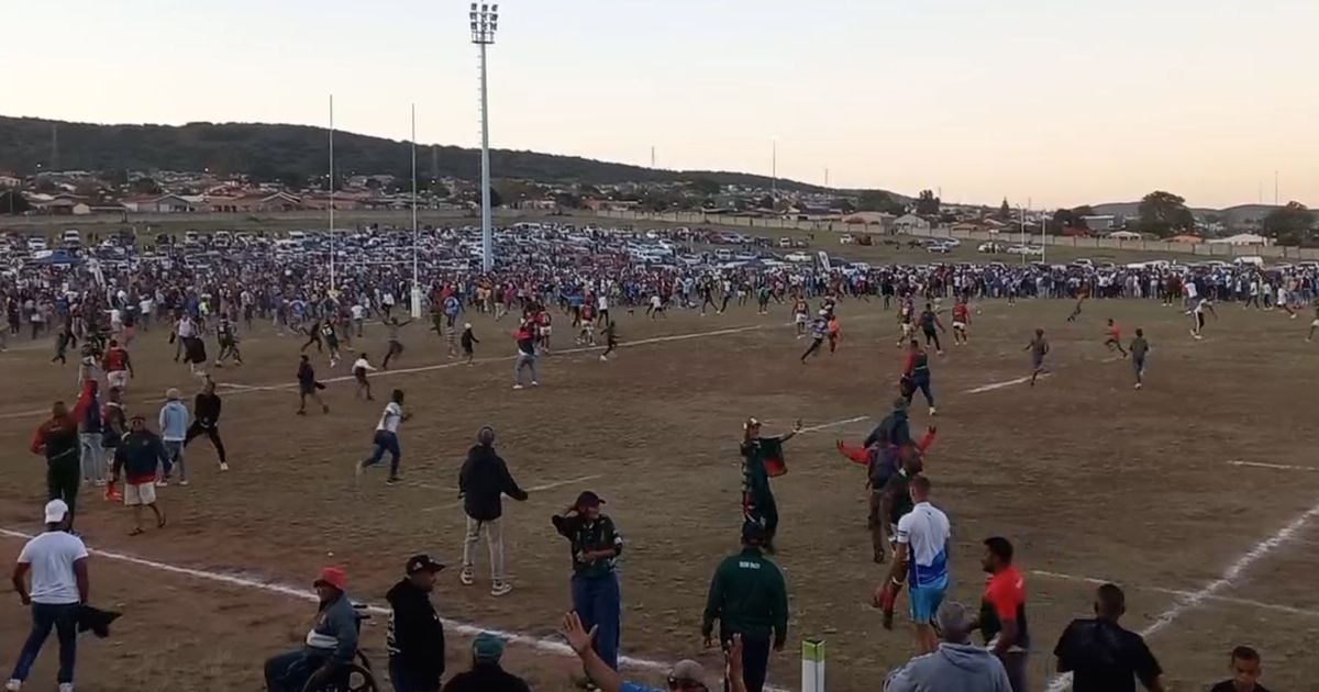 Spectator shot dead at rugby match after 10,000 crowd storm pitch