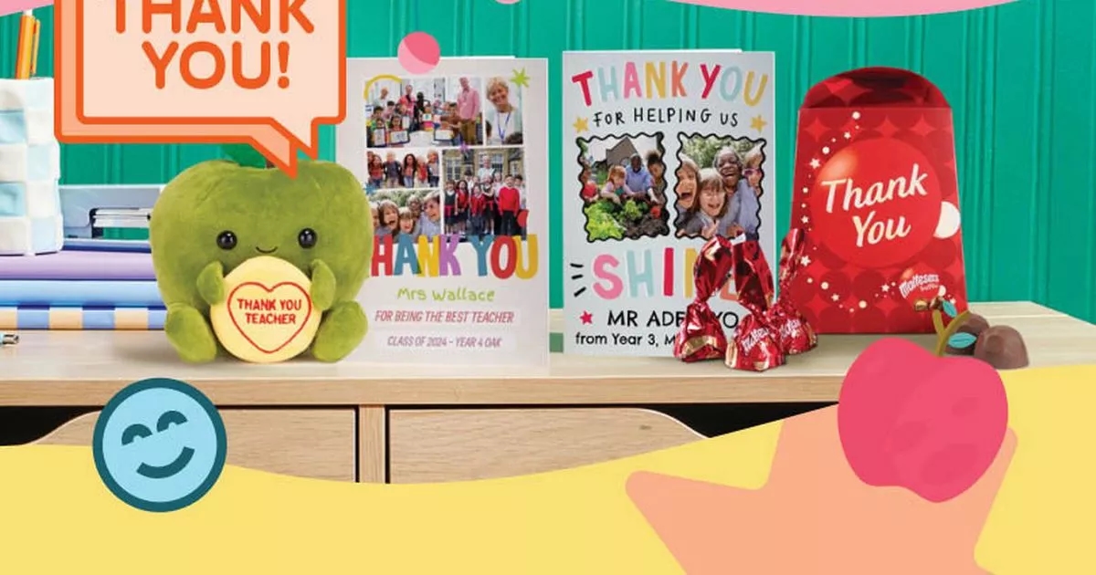 FREE ‘Thank You Teacher!' card for every reader with Moonpig includes free delivery