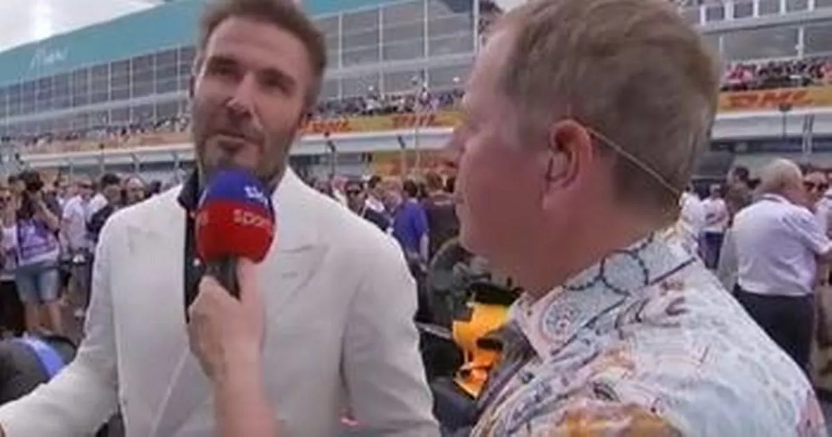 Martin Brundle was shaken up after David Beckham incident next to Lewis Hamilton's car