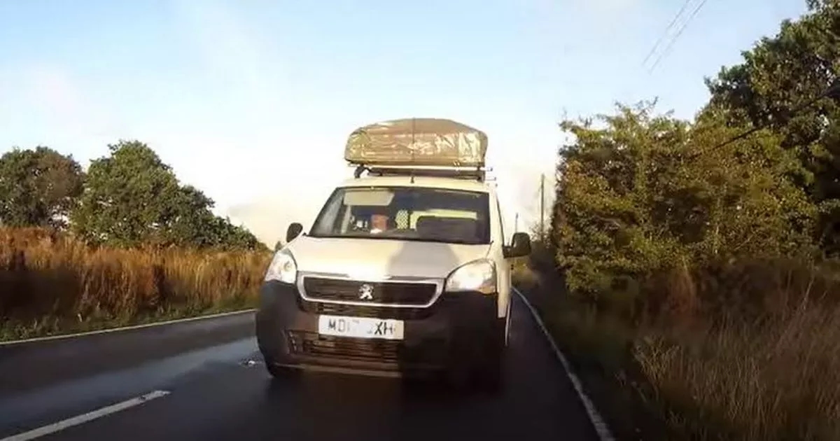 Footage shows moment Welsh cyclist is hit by van driver