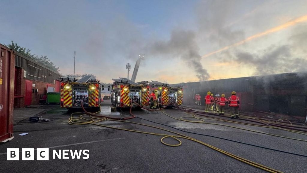 Manchester firefighters tackle blaze at Tulketh Industrial Estate