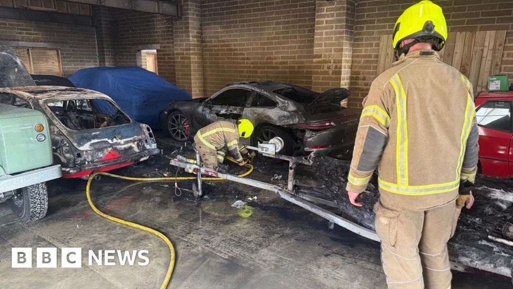 Classic cars destroyed in an Essex barn fire