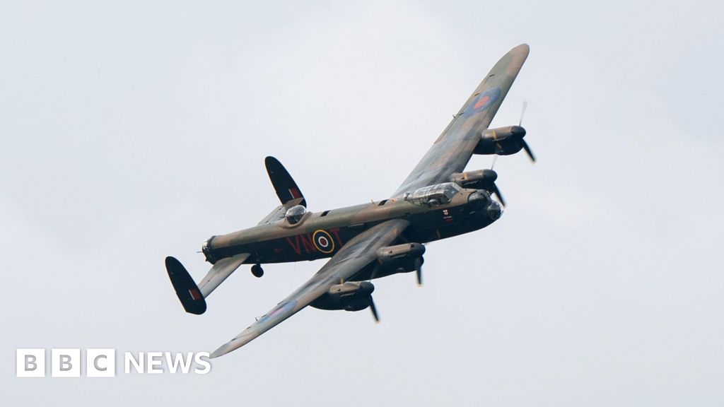Drone warning over Buxton WW2 Lancaster bomber flyover