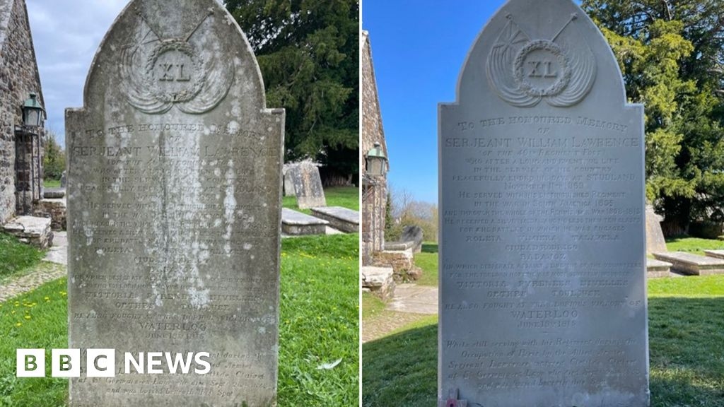 Volunteers restore grave of Napoleonic war veteran in Studland