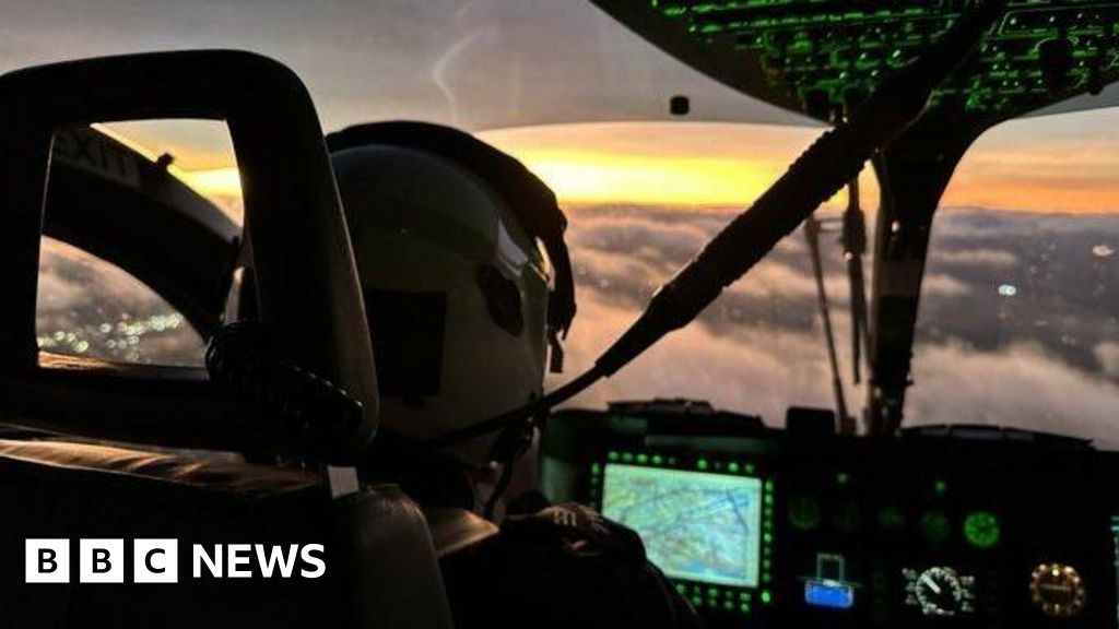Man held after 'laser shone at police helicopter' over Grimsby