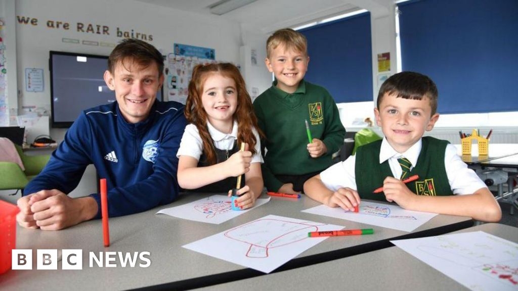 The Peterhead footballer helping pupils stay on the ball in class