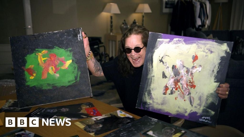 Ozzy Osbourne's artwork with chimps goes up for auction