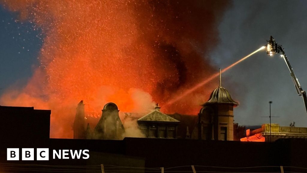 Crews battle overnight fire which spread across Kilmarnock shops